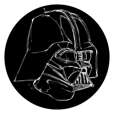 Komar Samolepicí vliesová fototapeta Dot Star Wars Ink Vader pr. 125 cm