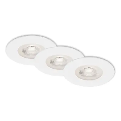 Brilo Vestavné LED svítidlo Kulana 3 ks, bílá, pr. 90 mm