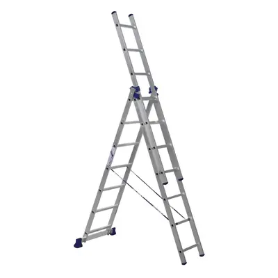 Alumet Trojdílný hliníkový žebřík H3 5307, 3 x 7 příček, max. 150 kg