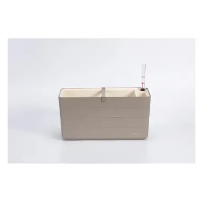 Plastia Samozavlažovací truhlík Berberis taupe + béžová 19,7 x 39,5 x 19,5 cm