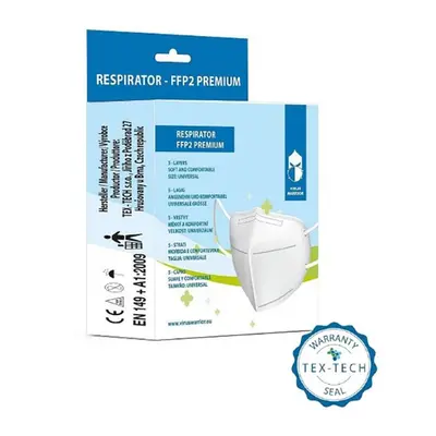 TEX-TECH Respirátor FFP2 PREMIUM 5 vrstev (10 ks v balení)