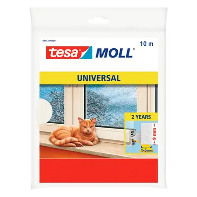 tesa Pěnové těsnění pro dveře a okna tesamoll UNIVERSAL, bílá, 10 m x 9 x 6 mm