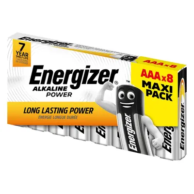 Energizer Alkalická Power baterie mikrotužková AAA LR03, 8 ks