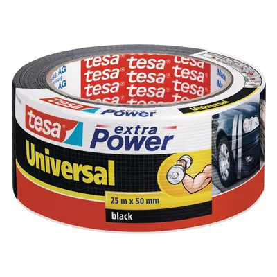 tesa Textilní opravná páska Extra Power Universal, černá, 25 m x 50 mm