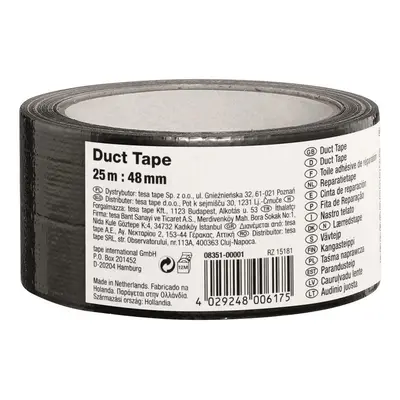 tesa Lepicí páska textilní Duct Tape, černá, 25 m x 48 mm