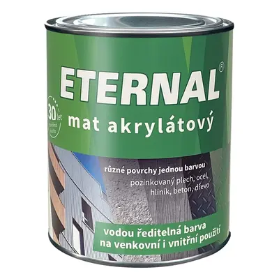 Eternal Univerzální barva na dřevo, kov, beton Mat akrylátový, antracit, 0,7 kg