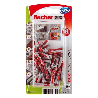 Fischer Hmoždinka DuoPower 5 x 25 K NV, 45 ks