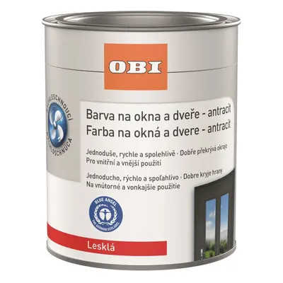 OBI Barva na okna a dveře, antracitová RAL 7016 lesklá, 375 ml