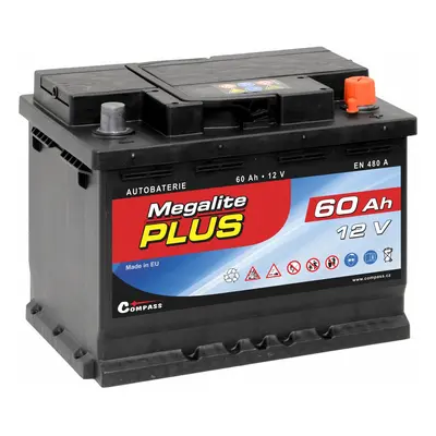 Compass Autobaterie Megalite PLUS 12 V 60 Ah 480 A