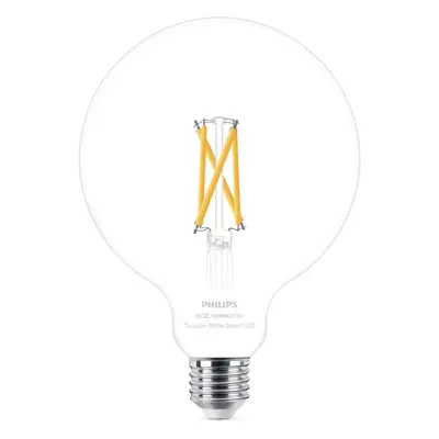 Philips Chytrá LED žárovka Filament E27 G125, 7 W, 806 lm, 2700-6500 K, čirá