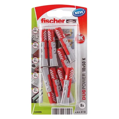 Fischer Hmoždinka DuoPower 10 x 50 K NV, 8 ks