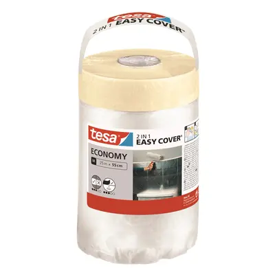 tesa Zakrývací fólie s malířskou páskou Easy Cover Economy, 25 m x 55 cm