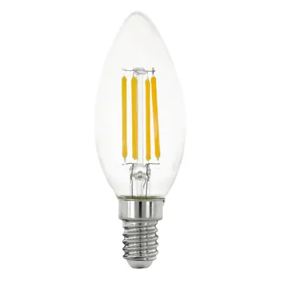 Eglo LED žárovka E14, C35, 470 lm, 2700 K, 1x4W, čiré sklo