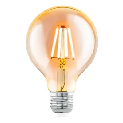 Eglo LED žárovka E27, G80, 350 lm, 2200 K, 1x4W, jantarové sklo