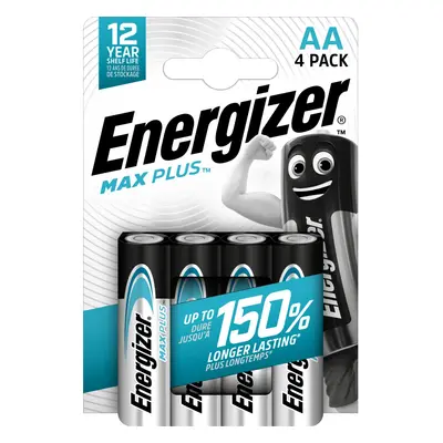 Energizer Max Plus Alkaline AA baterie Mignon, 4 ks