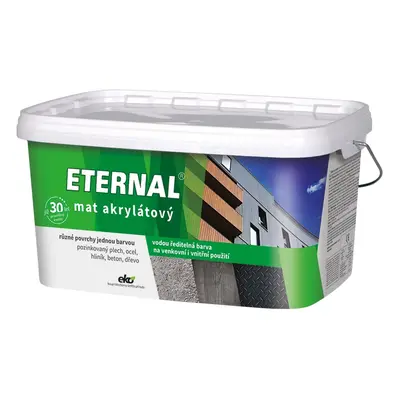 Eternal Univerzální barva na dřevo, kov, beton Mat akrylátový, antracit, 5 kg