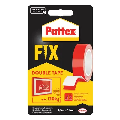 Pattex Montážna obojstranná lepiaca páska Power Fix, nosnosť 120 kg, 19 x 1,5 m