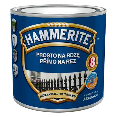 Hammerite Přímo na rez barva na železné kovy hladká černá 0,25 l