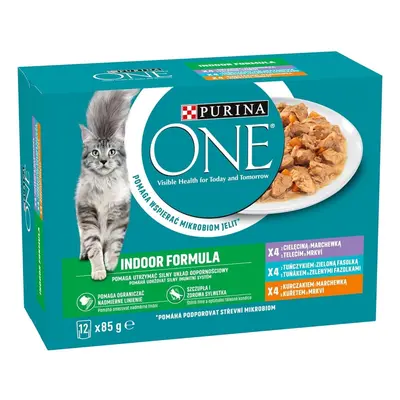 Purina One Kapsičky pro kočky žijící v bytě Indoor multipack 12 x 85 g