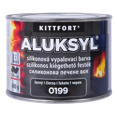 Kittfort Aluksyl Vypalovací silikonová žáruvzdorná barva 0199 černá, 400 g