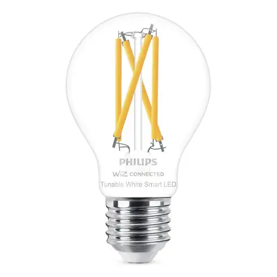 Philips Chytrá LED žárovka Filament E27 A60, 7 W, 806 lm, 2700-6500 K, čirá