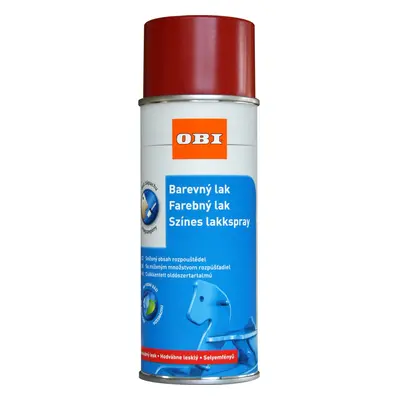 OBI Sprej pololesklý RAL 3000 oh.červený 400 ml