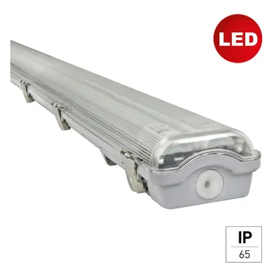 E2 LED Světlo do vlhka Power M, IP65, 2 x 18W, 5400 lm, 128,3 x 8,8 x 5,2 cm