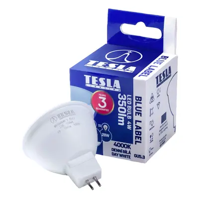 Tesla Lighting LED žárovka GU5,3 MR16, 4 W, 350 lm, 4000 K