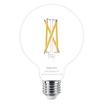 Philips Chytrá LED žárovka Filament E27 G95, 7 W, 806 lm, 2700-6500 K, čirá