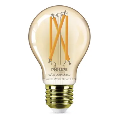 Philips Chytrá LED žárovka Filament E27 A60, 7W, 640lm, 2000-5000 K, jantarová