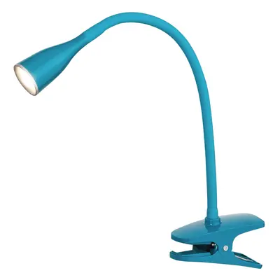 Rabalux Připínací stolní lampa Jeff, 4,5 W, 330 lm, 3000 K, modrá, 13 x 35 cm