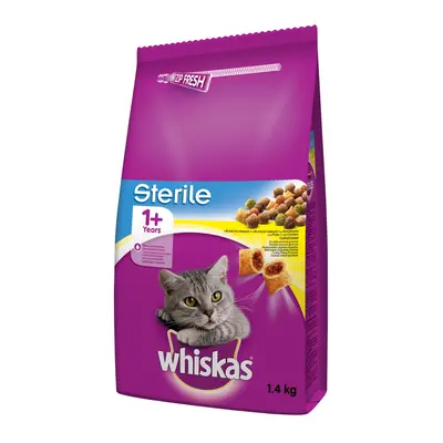 Whiskas Granule pro kočky Sterile s kuřecím 1,4 kg