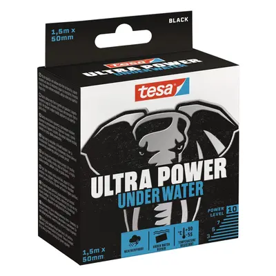 tesa Opravná páska Ultra Power UNDER WATER, černá, 1,5 m x 50 mm