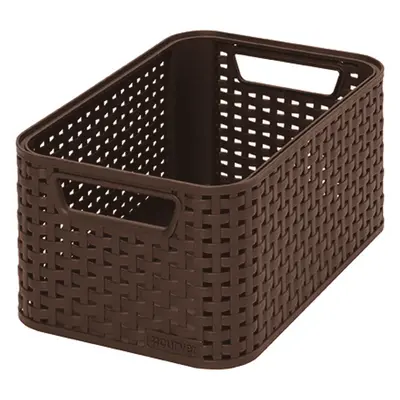 Box úložný Rattan Style2 S, tmavě hnědý, 13 x 19 x 29 cm