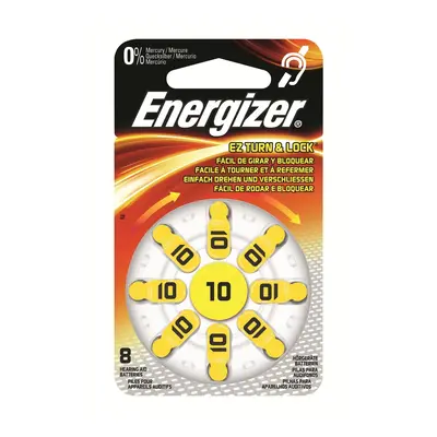 Energizer Baterie pro naslouchací přístroje Zinc Air 10, 8 ks