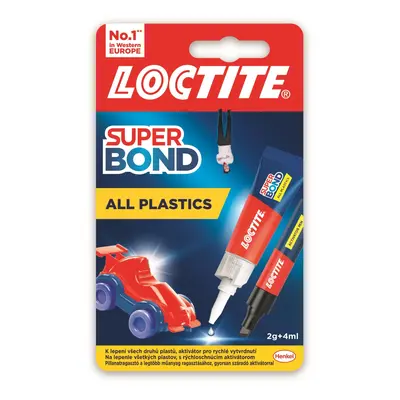 Loctite Sekundové lepidlo Super Bond All Plastics 2 g s aktivátorem 4 ml