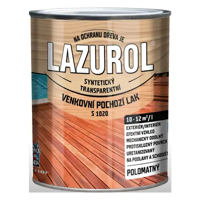 Lazurol Lak venkovní pochozí S1020 transparentní 750 ml