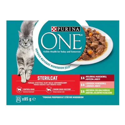 Purina One Kapsičky pro sterilizované kočky Sterilcat multipack 12 x 85 g