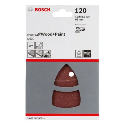 Bosch Papír brusný G 120 sada 10 ks, 102 x 62 mm