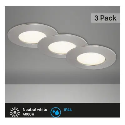 Briloner Vestavné LED svítidlo matný nikl V: 3 cm průměr: 8,5 cmř