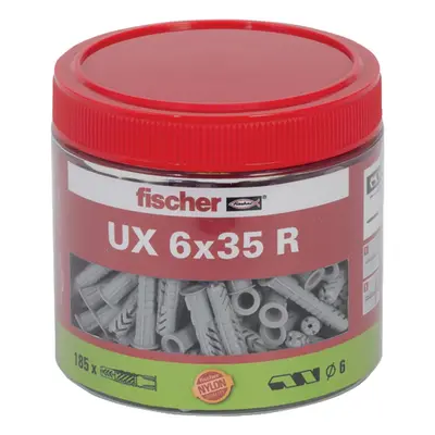 Fischer Univerzální uzlovací hmoždinky UX 6 x 35 R v dóze, 185 ks