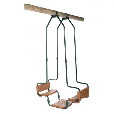 SwingKing Dvoumístná houpačka typu gondola pro kulatinu zelená 225 x 110 x 41 cm