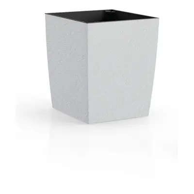 Plastkon Květináč Eliot Stone bílý 28,4 x 28,4 x 34,1 cm