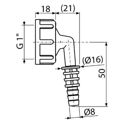 Alcadrain Kolínko komplet G1"/8-16