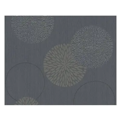 A.S. Creation Vliesová tapeta Casual Living Graphics Floral Black 10,05 x 0,53 m