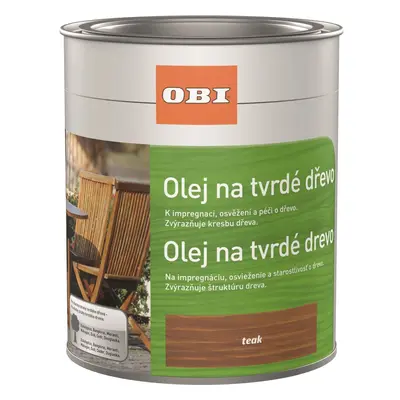 OBI Olej na tvrdé dřevo, teak, 750 ml