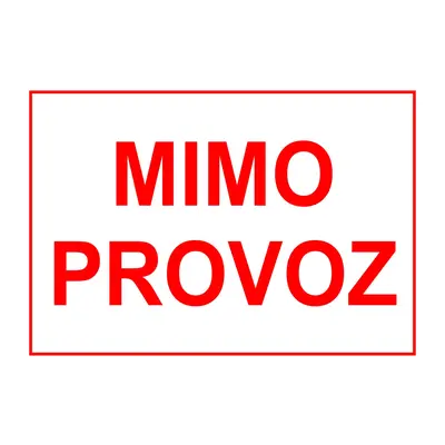 Tabulka Mimo provoz 200 mm x 150 mm