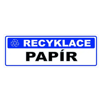 Tabulka Recyklace papír 290 mm x 100 mm