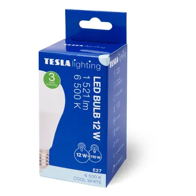 Tesla LED žárovka Bulb A60, E27, 12W, 230V, 1521lm, 25 000h, 6500K, 220°