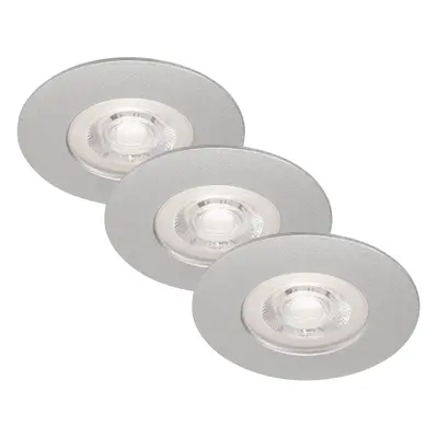 Briloner Vestavná LED svítidla Kulana sada 3 ks, 4,9W, 480 lm, 3000 K, chrom